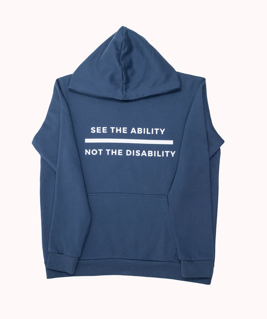 See the Ability not the Dsability Hoodie  - Blue