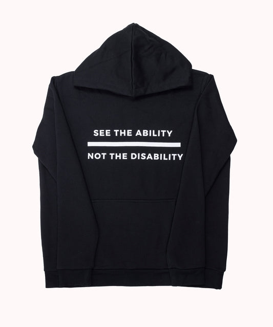 See the ability not the disability hoodie - Black